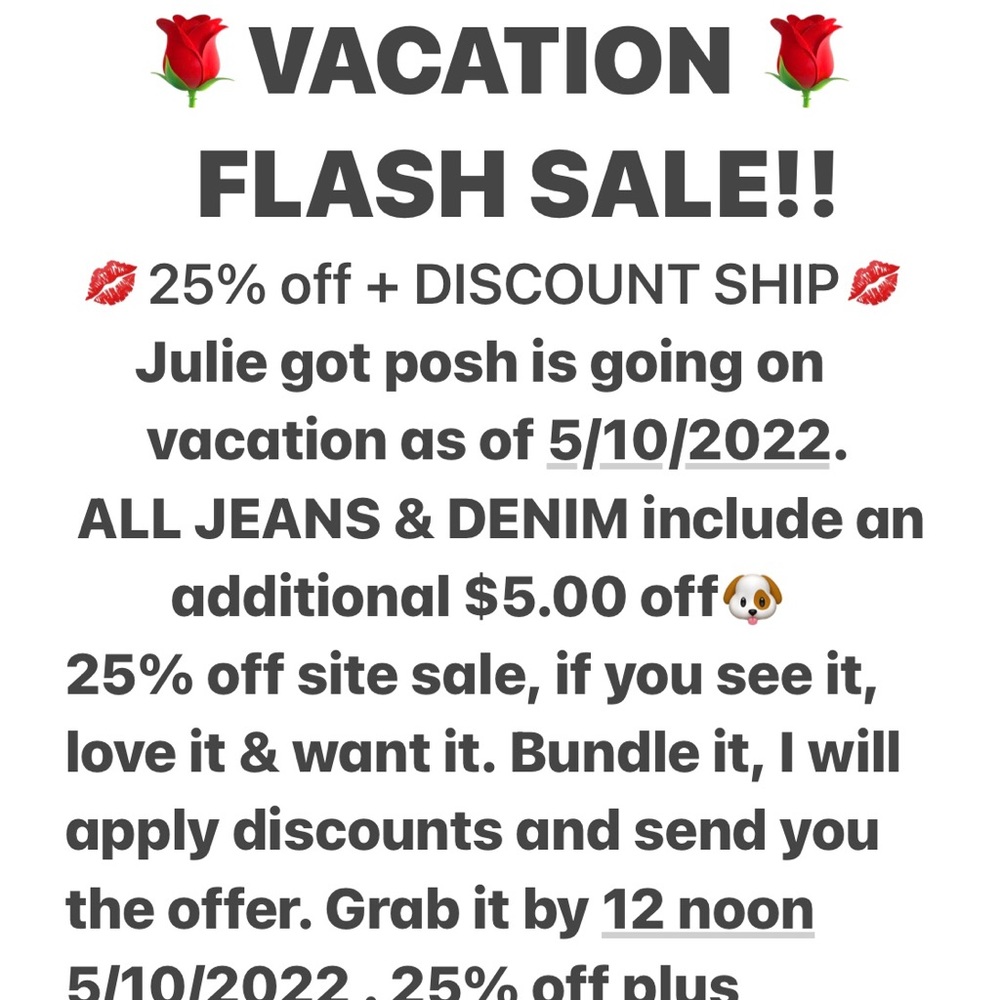 Kids clothing, ladies top, jeans, shorts, motorcycle wear, juniors tops.